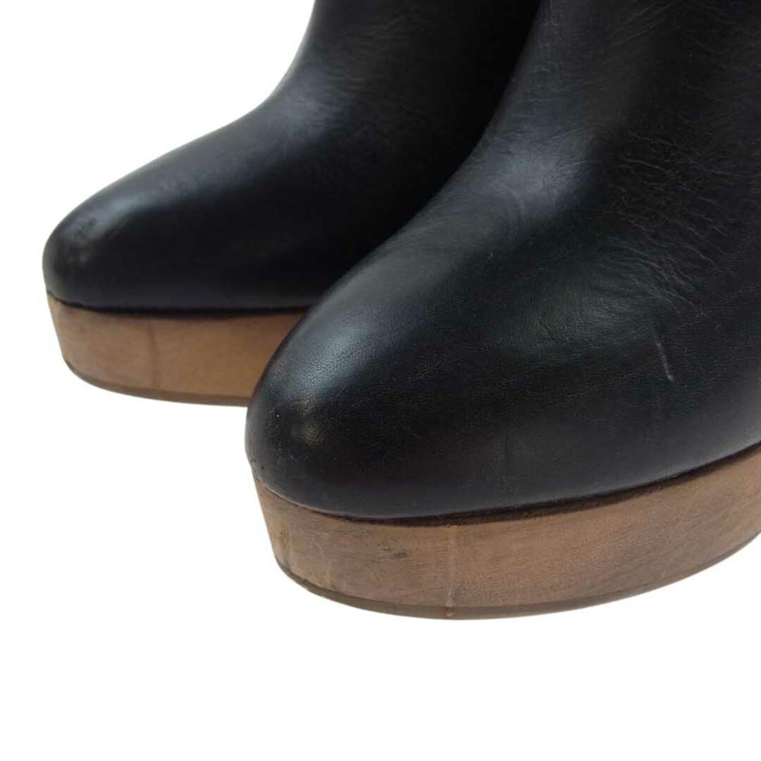 Marni(マルニ)のMARNI マルニ ブーツ ウッドソール ミディアム ブーツ ブラック系 38【中古】 レディースの靴/シューズ(ブーツ)の商品写真