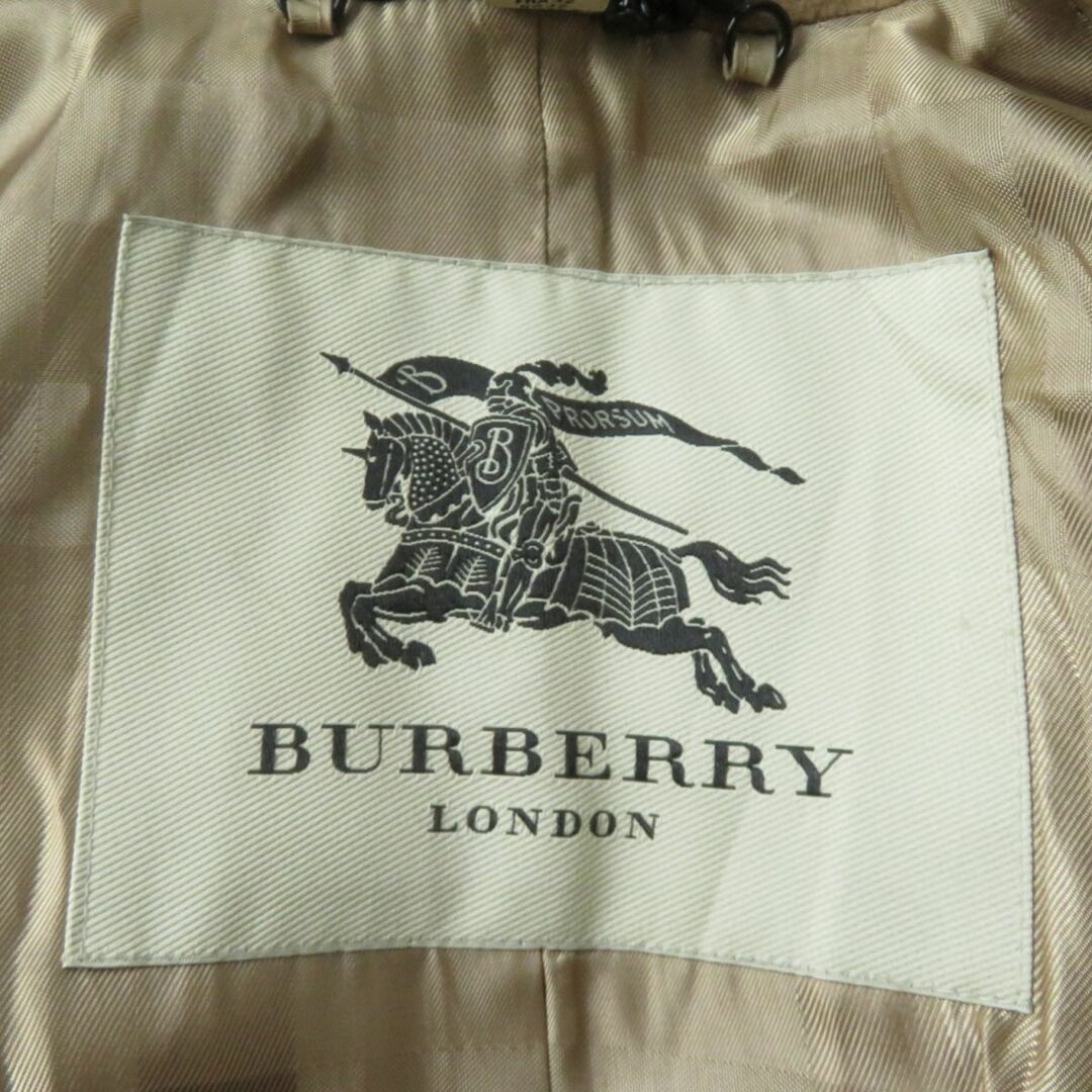 BURBERRY(バーバリー)の未使用品☆正規品 BURBERRY LONDON バーバリーロンドン ベルト付 カシミヤ混 ウール トレンチコート ベージュ 34 レディース ガーメント付 レディースのジャケット/アウター(トレンチコート)の商品写真