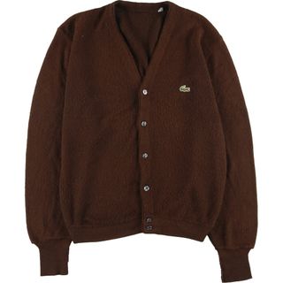 ラコステ(LACOSTE)の古着 ラコステ LACOSTE アクリルニットカーディガン メンズL ヴィンテージ /eaa399663(カーディガン)