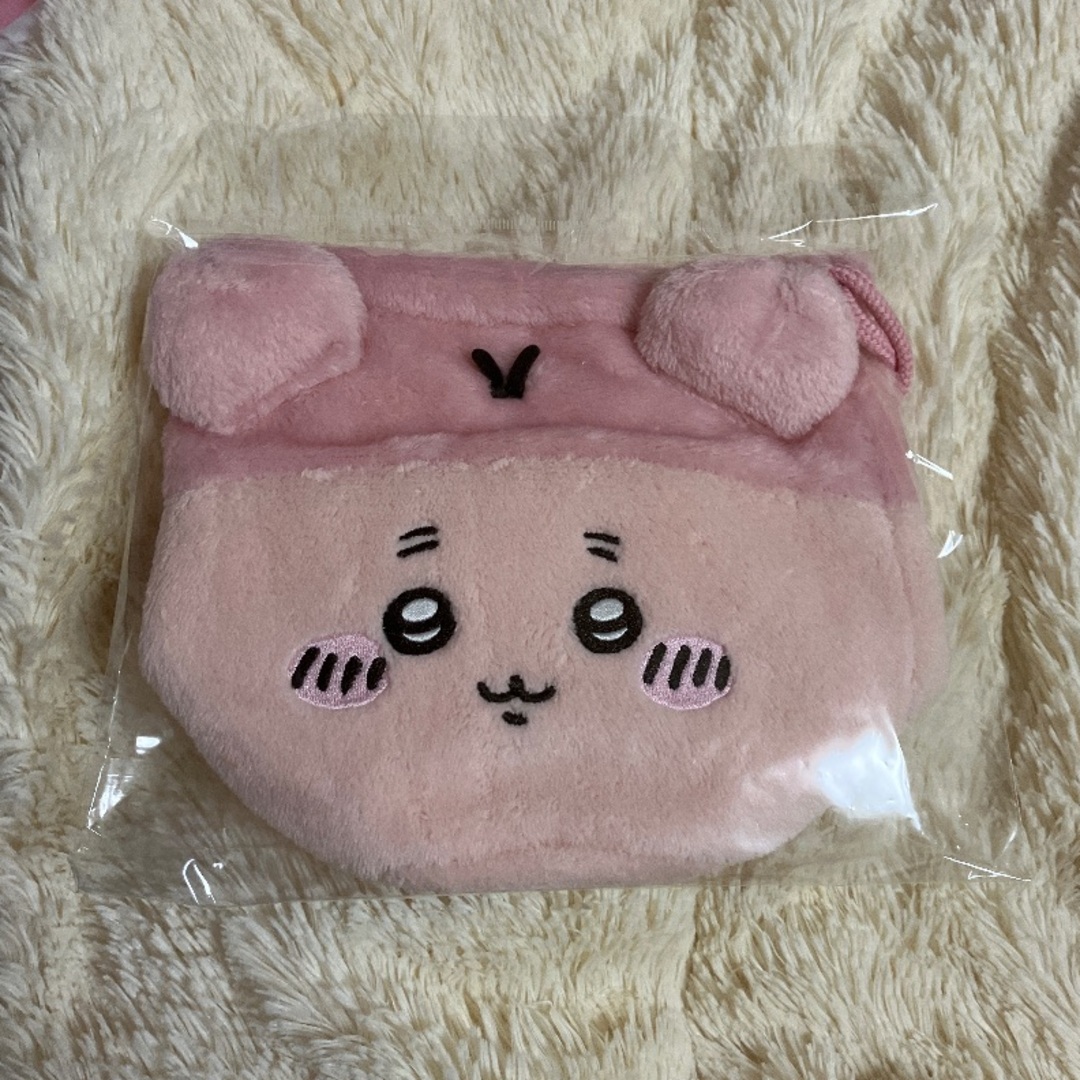 ちいかわ(チイカワ)のちいかわフェイス巾着/古本屋 エンタメ/ホビーのアニメグッズ(その他)の商品写真