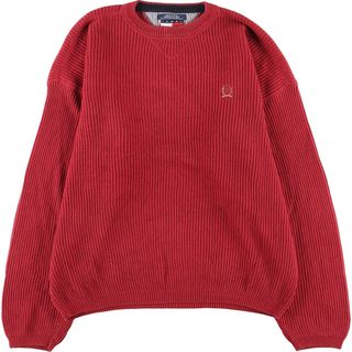 トミーヒルフィガー(TOMMY HILFIGER)の古着 90年代 トミーヒルフィガー TOMMY HILFIGER コットンニットセーター メンズXL ヴィンテージ /eaa410839(ニット/セーター)