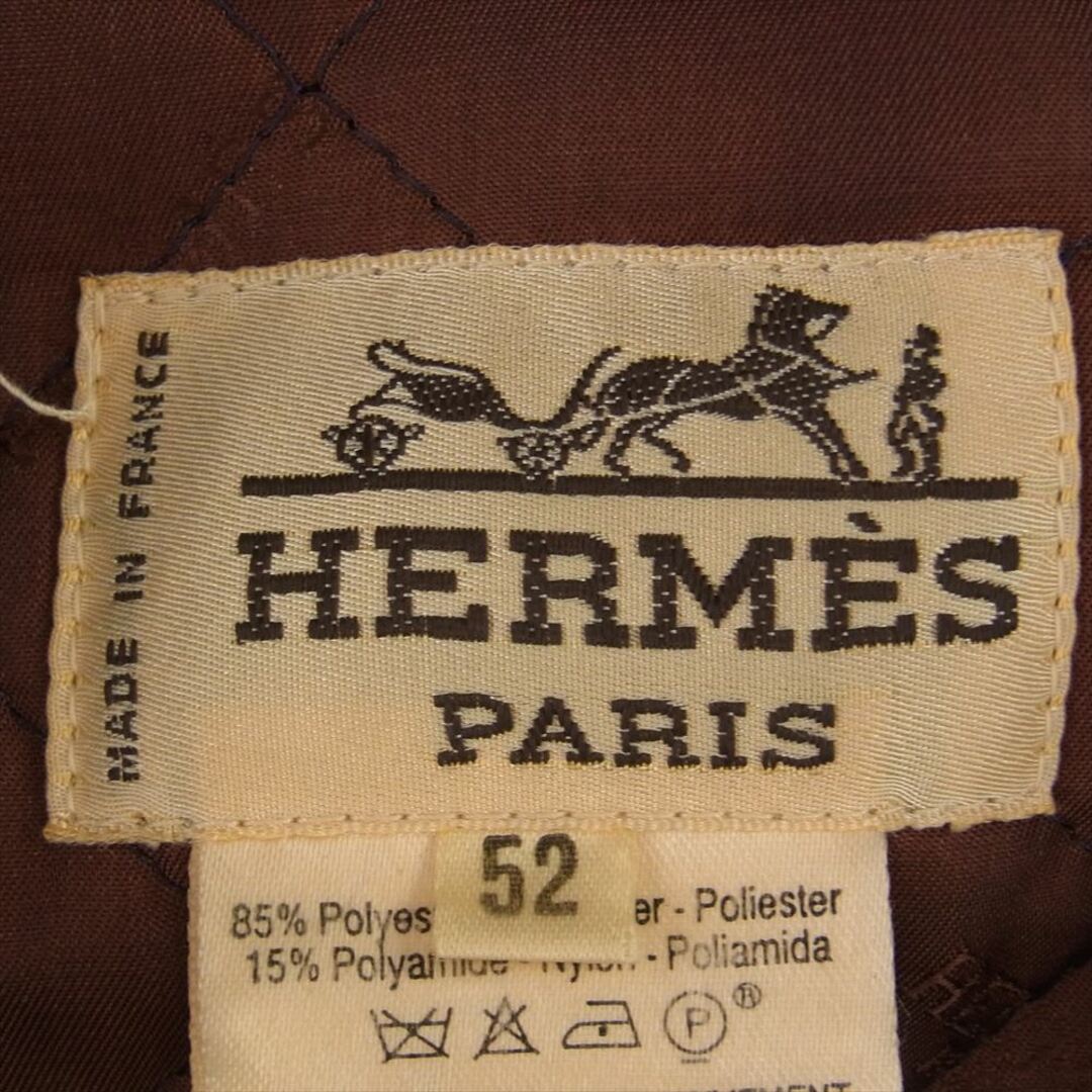 Hermes(エルメス)のHERMES エルメス コート VINTAGE ヴィンテージ フランス製 中綿入り ファイヤーマンコート ネイビー系 52【中古】 メンズのジャケット/アウター(その他)の商品写真