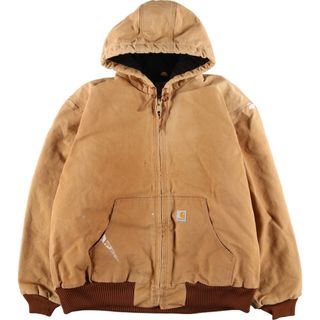 カーハート(carhartt)の古着 90年代 カーハート Carhartt アクティブジャケット ダックフルジップパーカー USA製 メンズXL ヴィンテージ /eaa421480(その他)