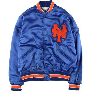 古着 90年代 felco MLB NEWYORK METS ニューヨークメッツ ナイロンスタジャン アワードジャケット USA製 メンズM ヴィンテージ /eaa416182(スタジャン)