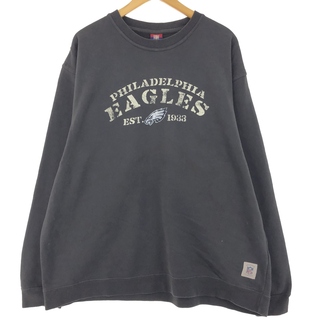 古着 NFL NFL PHILADELPHIA EAGLES フィラデルフィアイーグルス プリントスウェットシャツ トレーナー メンズXL /eaa420492(スウェット)