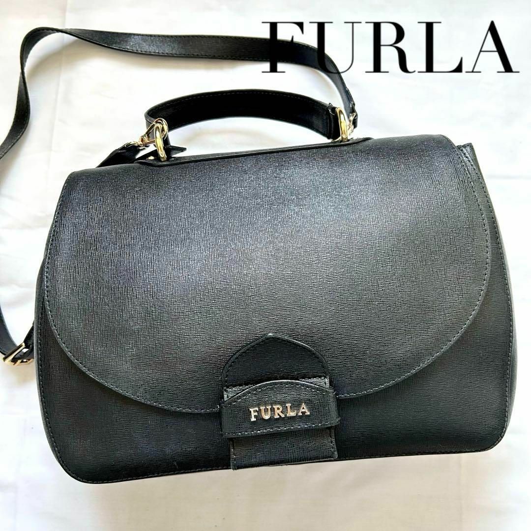 Furla(フルラ)の■極美品■2way FURLA フルラ ショルダーバッグ　レザー　ブラック レディースのバッグ(ショルダーバッグ)の商品写真