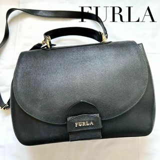 フルラ(Furla)の■極美品■2way FURLA フルラ ショルダーバッグ　レザー　ブラック(ショルダーバッグ)