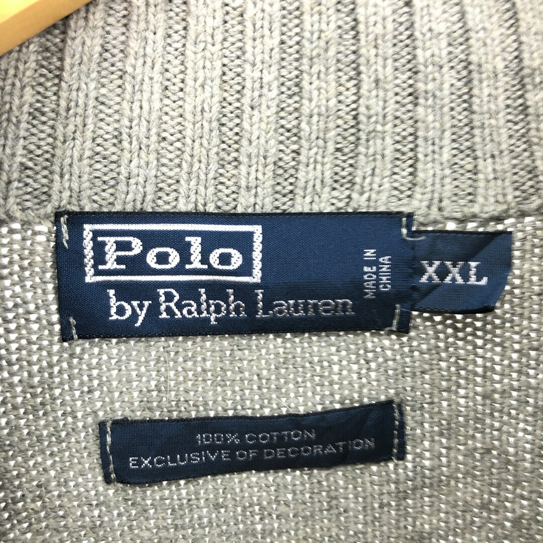 Ralph Lauren(ラルフローレン)の古着 ラルフローレン Ralph Lauren POLO by Ralph Lauren コットンニットハーフジップセーター メンズXXL /eaa421911 メンズのトップス(ニット/セーター)の商品写真