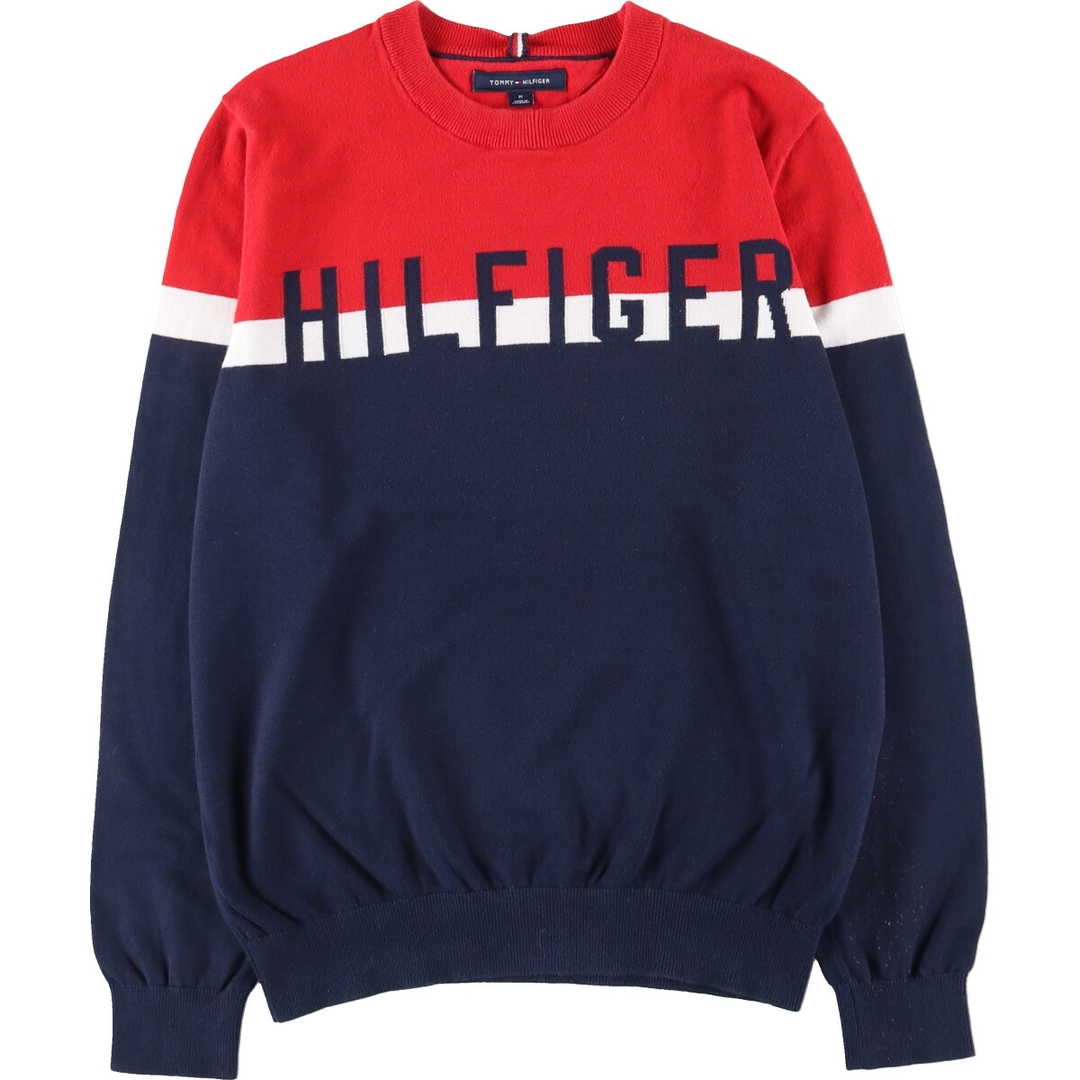 TOMMY HILFIGER(トミーヒルフィガー)の古着 トミーヒルフィガー TOMMY HILFIGER コットンニットセーター メンズM /eaa410852 メンズのトップス(ニット/セーター)の商品写真