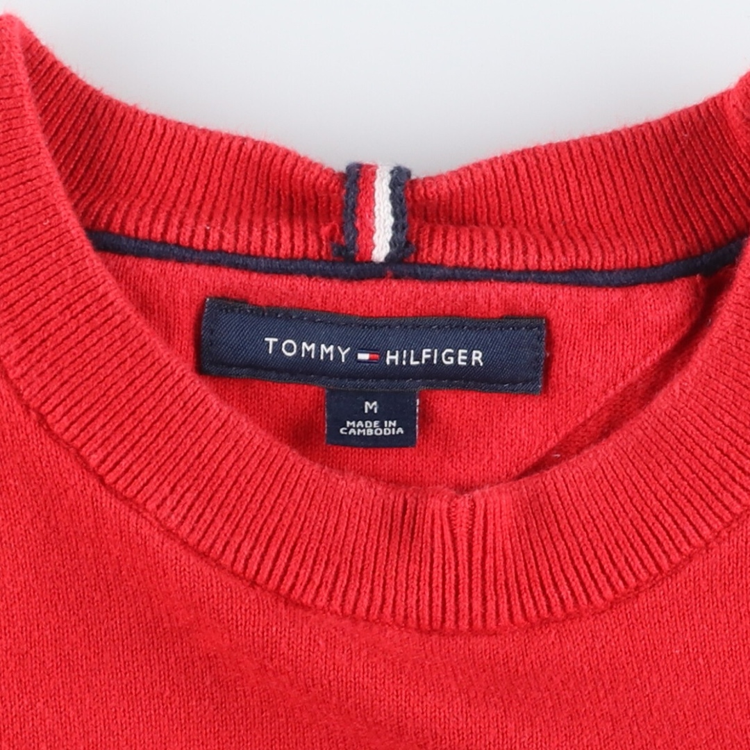 TOMMY HILFIGER(トミーヒルフィガー)の古着 トミーヒルフィガー TOMMY HILFIGER コットンニットセーター メンズM /eaa410852 メンズのトップス(ニット/セーター)の商品写真