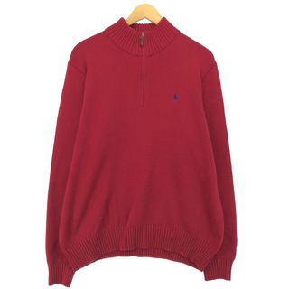 ラルフローレン(Ralph Lauren)の古着 ラルフローレン Ralph Lauren POLO by Ralph Lauren コットンニットハーフジップセーター メンズXXL /eaa421105(ニット/セーター)