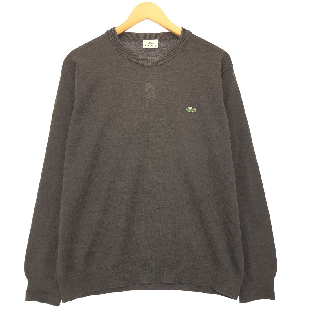 LACOSTE(ラコステ)の古着 ラコステ LACOSTE アクリル×ウールニットセーター メンズL /eaa399030 メンズのトップス(ニット/セーター)の商品写真