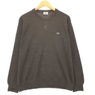 ラコステ(LACOSTE)の古着 ラコステ LACOSTE アクリル×ウールニットセーター メンズL /eaa399030(ニット/セーター)