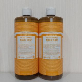 ドクターブロナー(Dr.Bronner)のドクターブロナー  マジックソープ   シトラスオレンジ 946ml  × 2本(ボディソープ/石鹸)