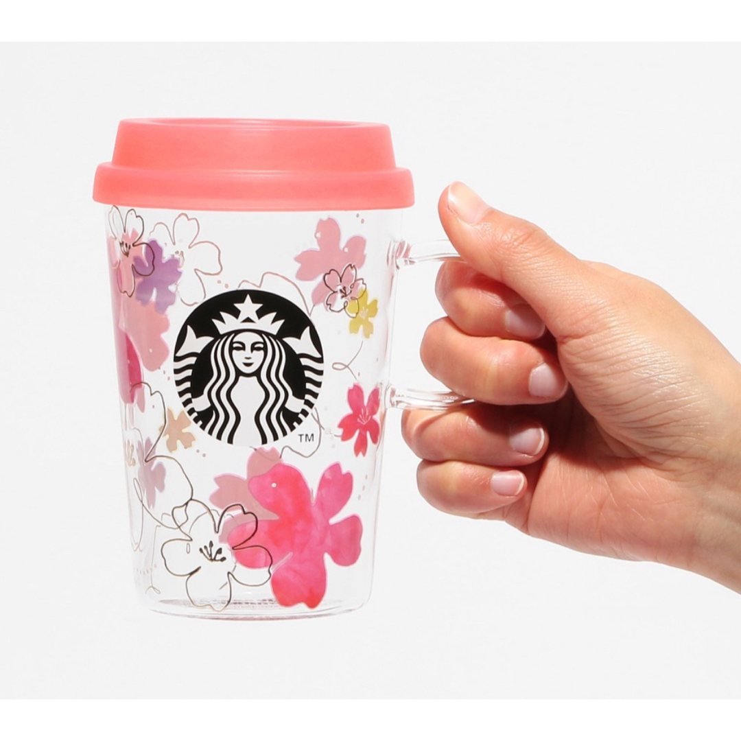 Starbucks(スターバックス)のSAKURA2024耐熱グラスマグ355ml  スターバックス インテリア/住まい/日用品のキッチン/食器(グラス/カップ)の商品写真