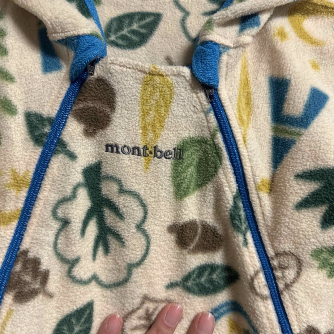 mont bell(モンベル)のmontbell モンベル フリース ロンパース 50-70cm 中古品 キッズ/ベビー/マタニティのベビー服(~85cm)(カバーオール)の商品写真