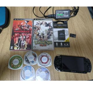 プレイステーションポータブル(PlayStation Portable)のPSP本体　ソフト　備品セット(携帯用ゲーム機本体)