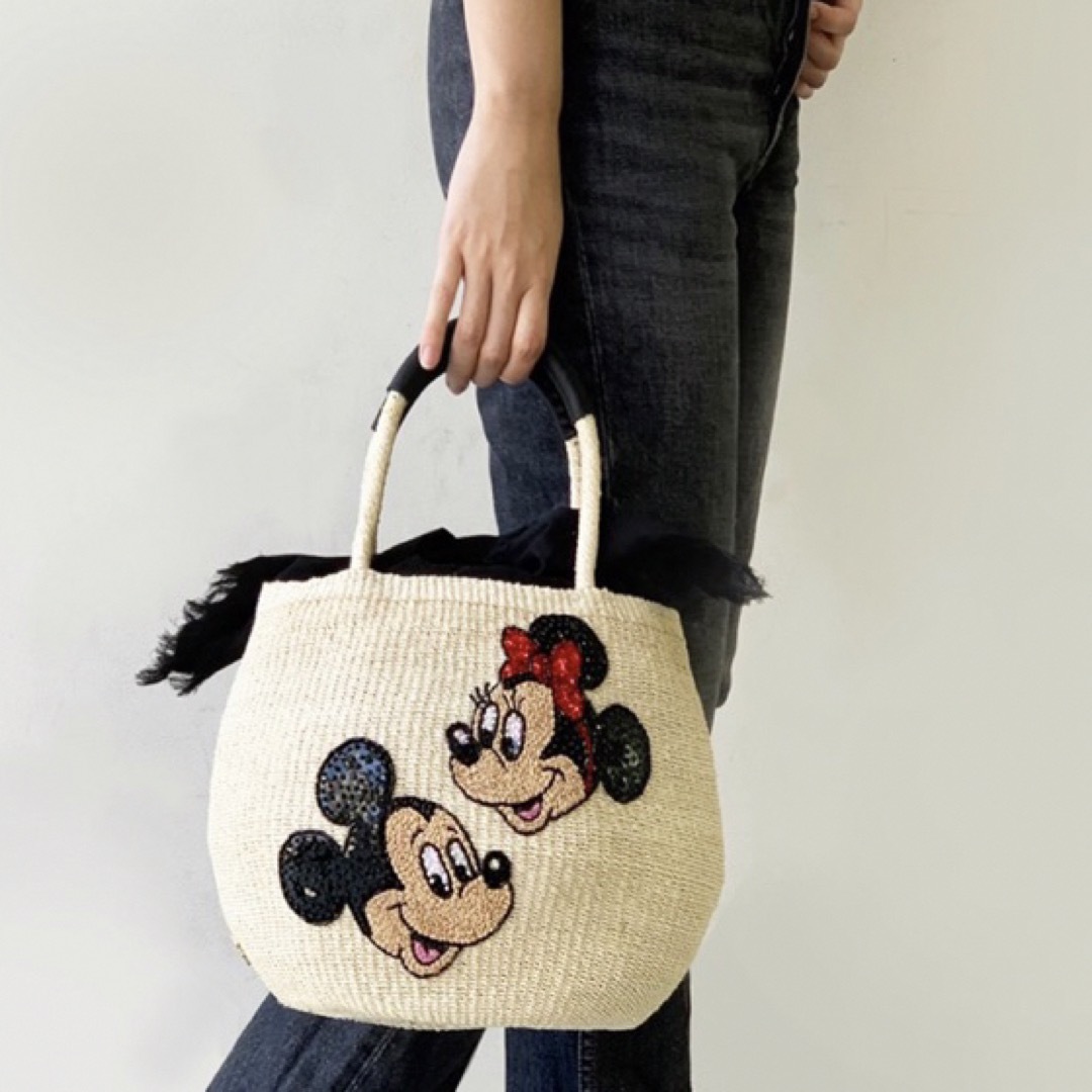 VIOLAd'ORO - VIOLAd'OROヴィオラドーロ ミッキー カゴバッグの VIOLAd'ORO - VIOLAd'OROヴィオラドーロ ミッキー カゴバッグの