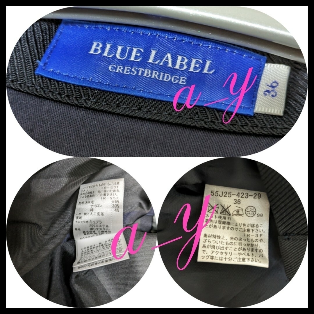 BLUE LABEL CRESTBRIDGE(ブルーレーベルクレストブリッジ)の【タグ付】ブルーレーベルクレストブリッジ☆シャドーチェックワンピース レディースのワンピース(ひざ丈ワンピース)の商品写真