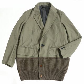 カラー(kolor)の未使用品□19AW kolor/カラー 19WCM-J04106 ニット切り替え PE ヘヴィツイル JACKET/デザインジャケット カーキ 1 日本製 正規品 メンズ(その他)