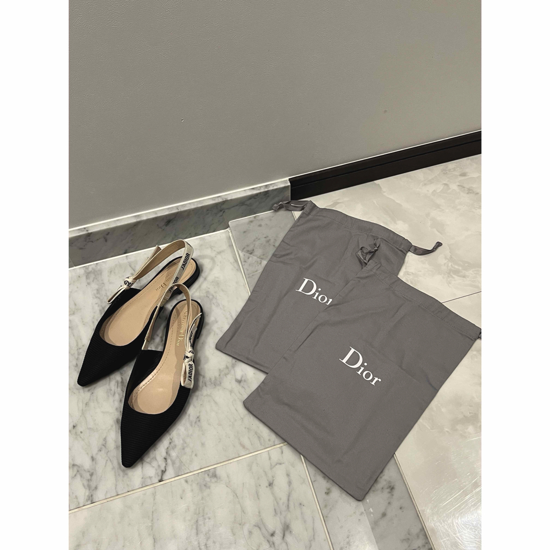 Christian Dior(クリスチャンディオール)のJ'ADIORスリングバック フラットシューズ38 レディースの靴/シューズ(バレエシューズ)の商品写真