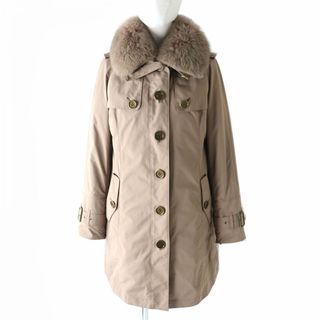 バーバリー(BURBERRY)の未使用品△正規品 バーバリー ロンドン 裏地ノバチェック柄 3WAY 襟フォックスファー付 ダウンライナー付き ナイロンコート ブラウン系 36(その他)