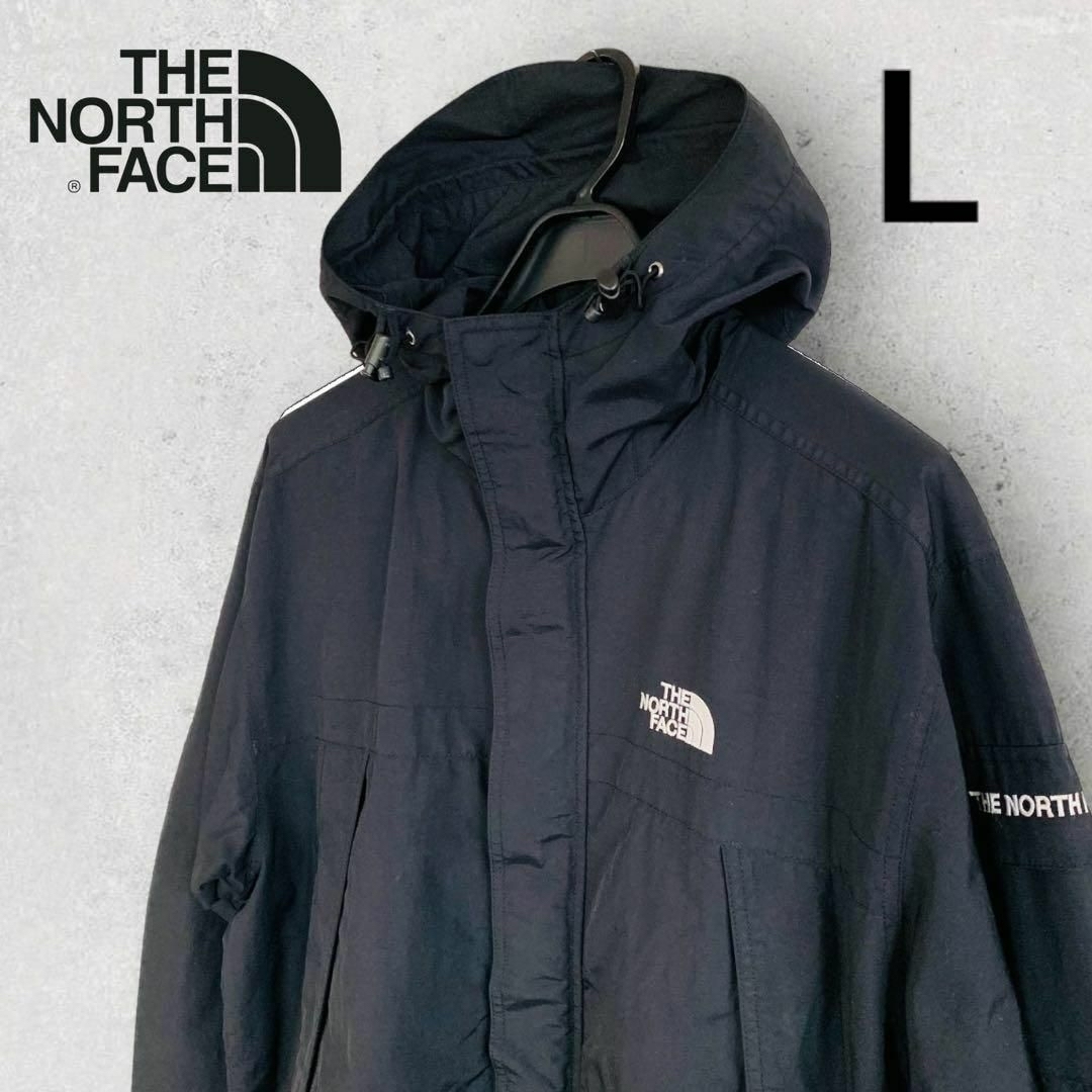 THE NORTH FACE(ザノースフェイス)のノースフェイス フード付きナイロンジャケット L ブラック メンズのジャケット/アウター(ナイロンジャケット)の商品写真