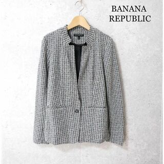 バナナリパブリック(Banana Republic)の美品  バナナリパブリック 小さめ 長袖 ストレッチ シングル 薄手 ジャケット(テーラードジャケット)