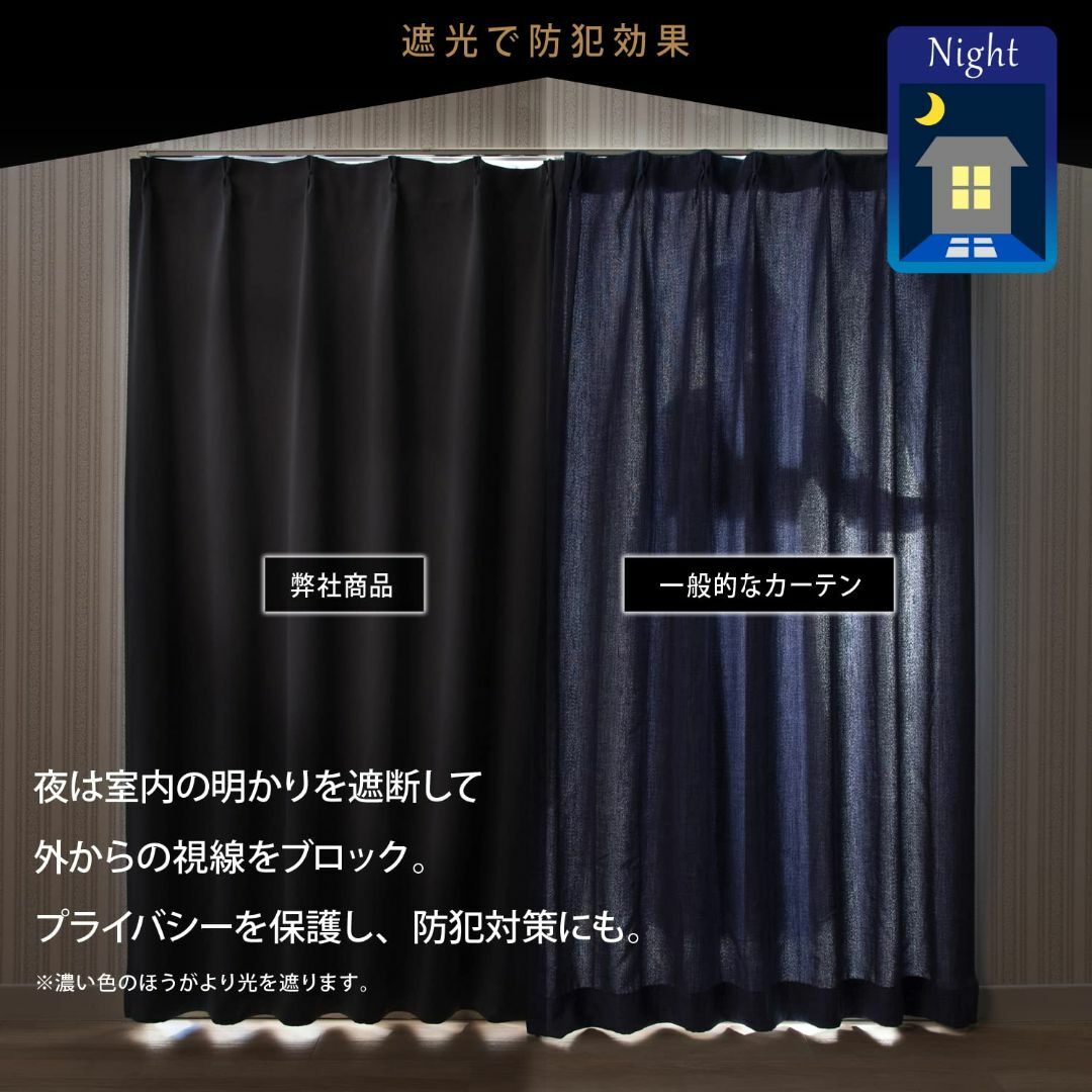 【色: グレー】アストロ 1級遮光カーテン 2枚組 110cm丈 洗える グレー その他のその他(その他)の商品写真
