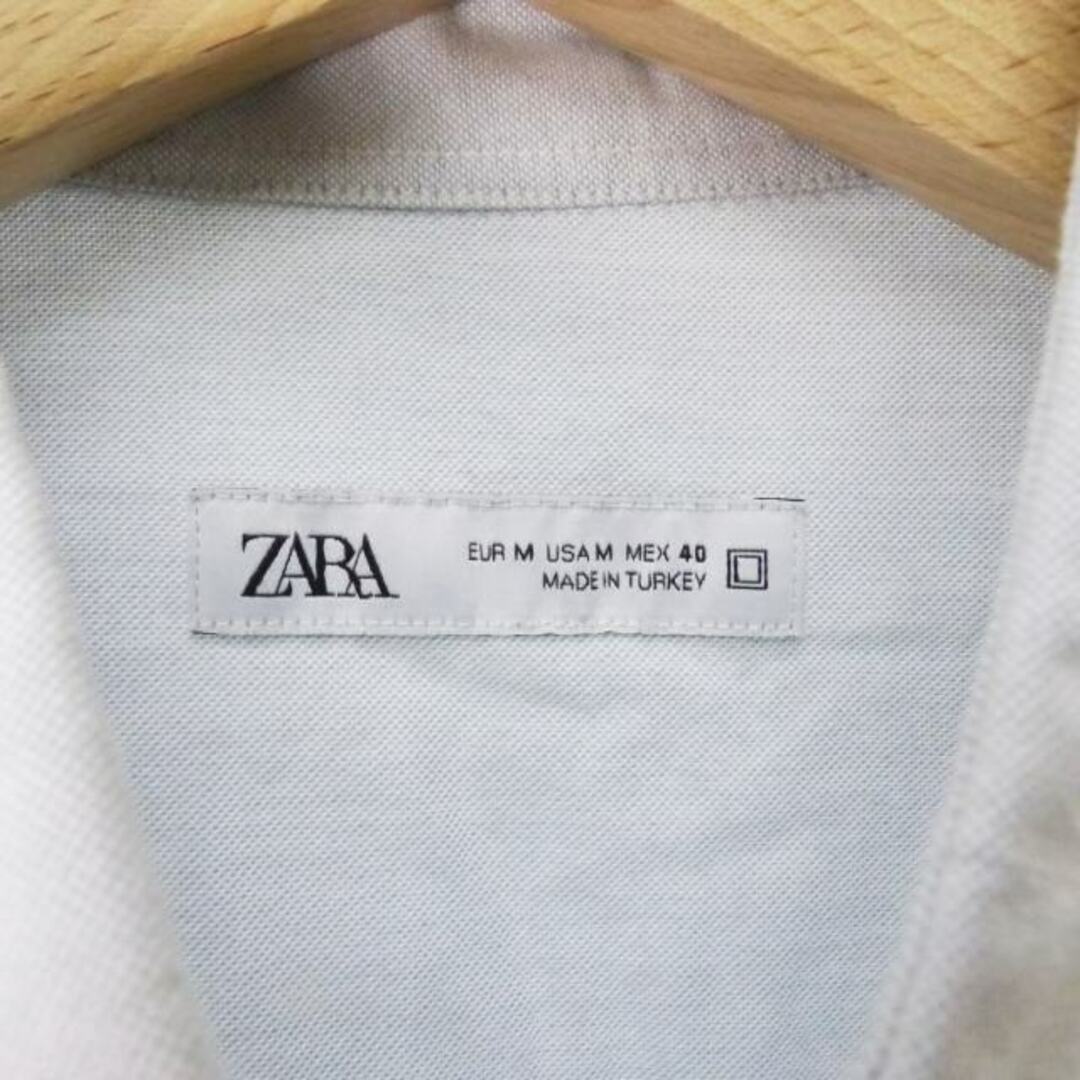 ZARA(ザラ)のザラ ZARA  タンダウンカラー シャツ グレー 灰色 40 Mサイズ メンズ メンズのトップス(シャツ)の商品写真