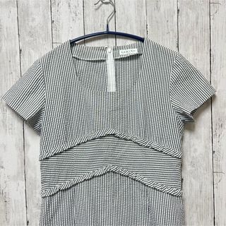 カルヴェン(CARVEN)のCARVEN PARIS カルヴェンPARIS ストライプワンピース　サイズ40(ひざ丈ワンピース)