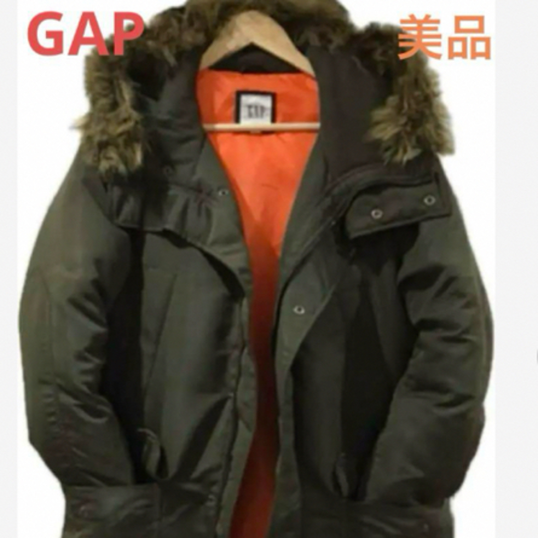 GAP(ギャップ)のGAP ダウンジャケット　カーキ　美品　メンズ　ギャップ メンズのジャケット/アウター(ダウンジャケット)の商品写真