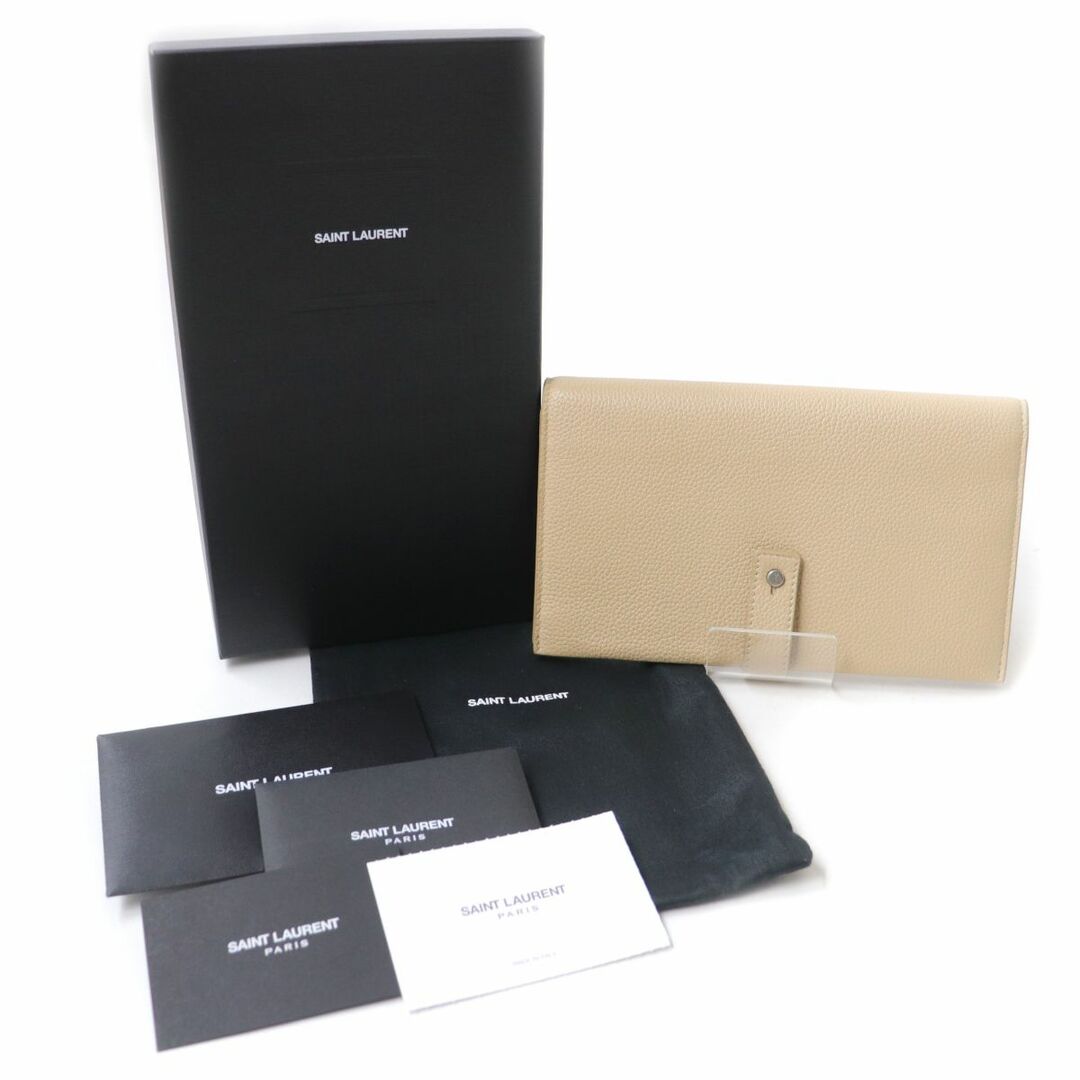 Saint Laurent(サンローラン)の極美★SAINT LAURENT PARIS サンローランパリ 504981 サックドジュール ロングウォレット 長財布 ベージュ レディース 伊製 箱・保管袋付 レディースのファッション小物(財布)の商品写真