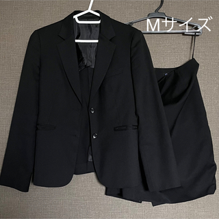 アオキ(AOKI)のAOKI LES MUES リクルートスーツ スカート ジャケット M ブラック(スーツ)