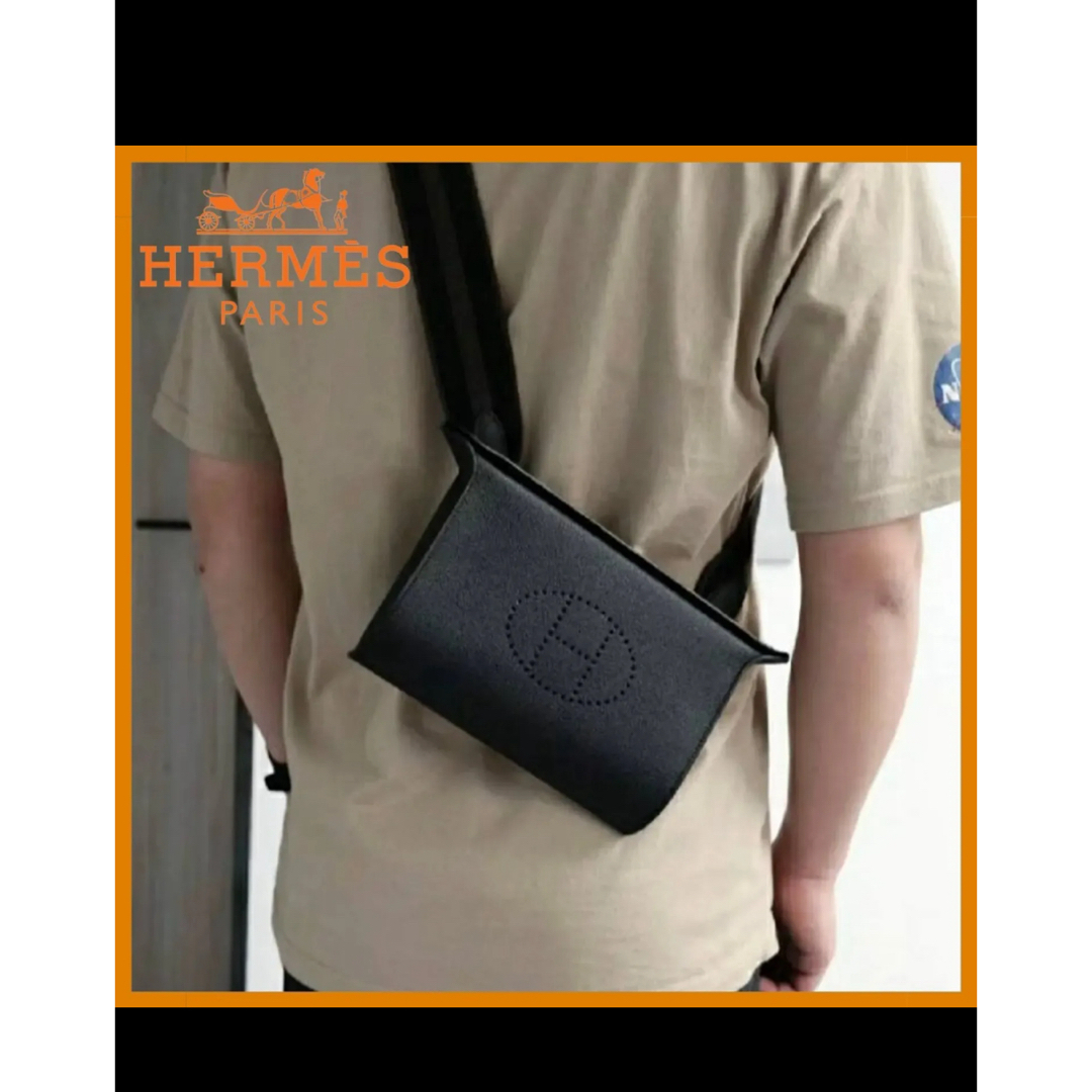 Hermes(エルメス)の新品未使用HERMESショルダーバッグ★ヴィドポッシュ黒ユニセックス メンズのバッグ(ショルダーバッグ)の商品写真