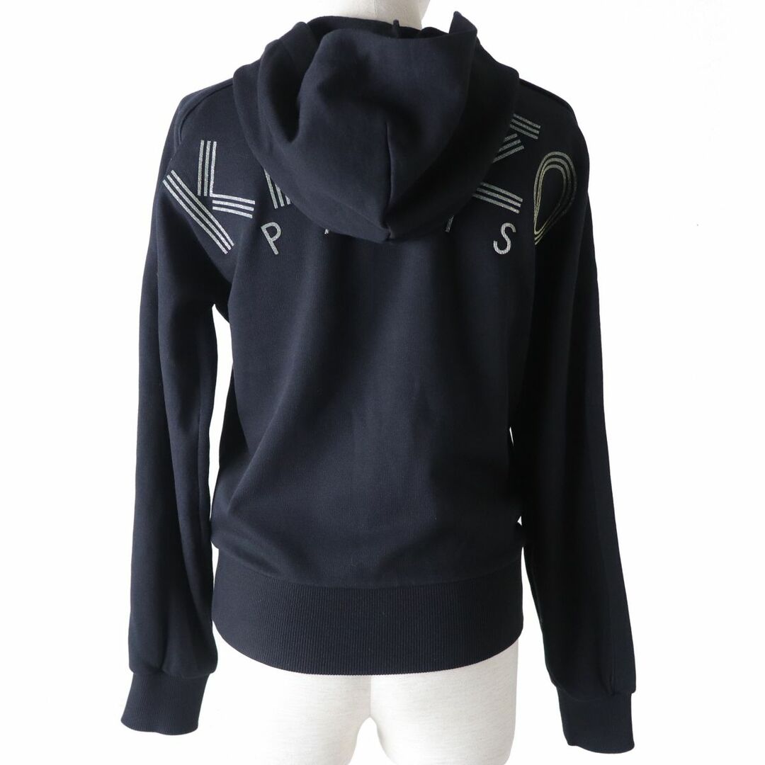 KENZO(ケンゾー)の美品◇正規品 KENZO ケンゾー F962BL752953 バックロゴデザイン スウェット ZIP UP パーカー／ジャケット ブラック 黒 レディース S レディースのトップス(パーカー)の商品写真