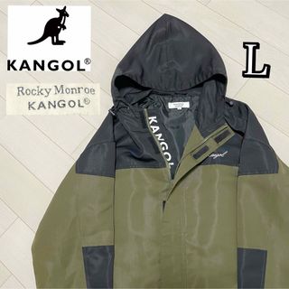 カンゴール(KANGOL)の★美品★カンゴール　KANGOLカーキ 黒 マウンテンパーカーナイロンジャケット(ナイロンジャケット)