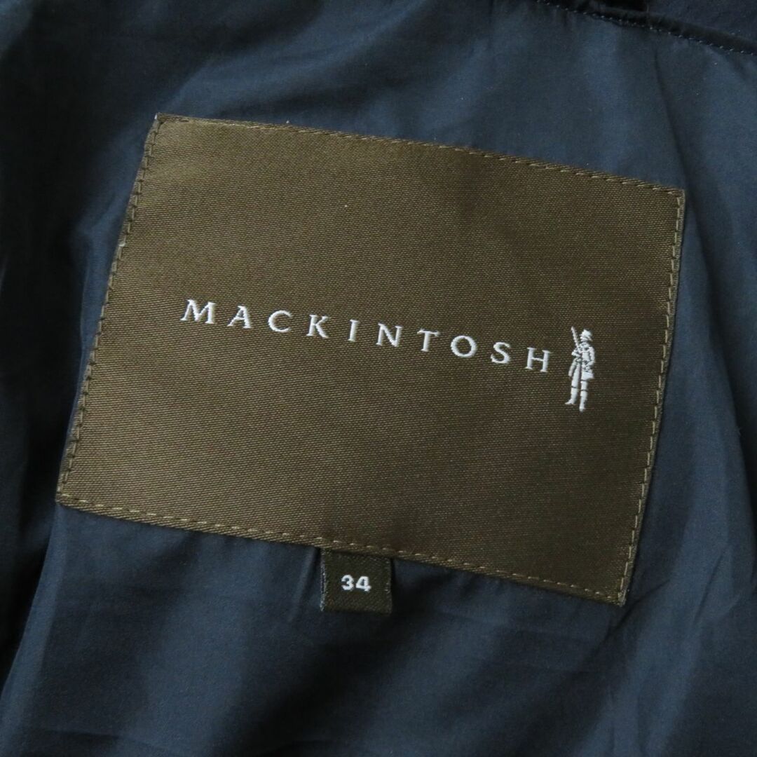 MACKINTOSH(マッキントッシュ)の良品★正規品 MACKINTOSH マッキントッシュ 比翼仕立て 裏ボアフード付き ダウンジャケット／コート レディース ネイビー 34 レディースのジャケット/アウター(ダウンジャケット)の商品写真