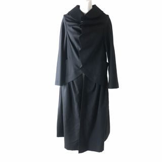 コムデギャルソン(COMME des GARCONS)の美品★正規品 BLACK COMME des GARCONS ブラックコムデギャルソン 1T-J021 フリルデザイン ロング丈 ドッキングジャケット 黒 S 日本製(その他)