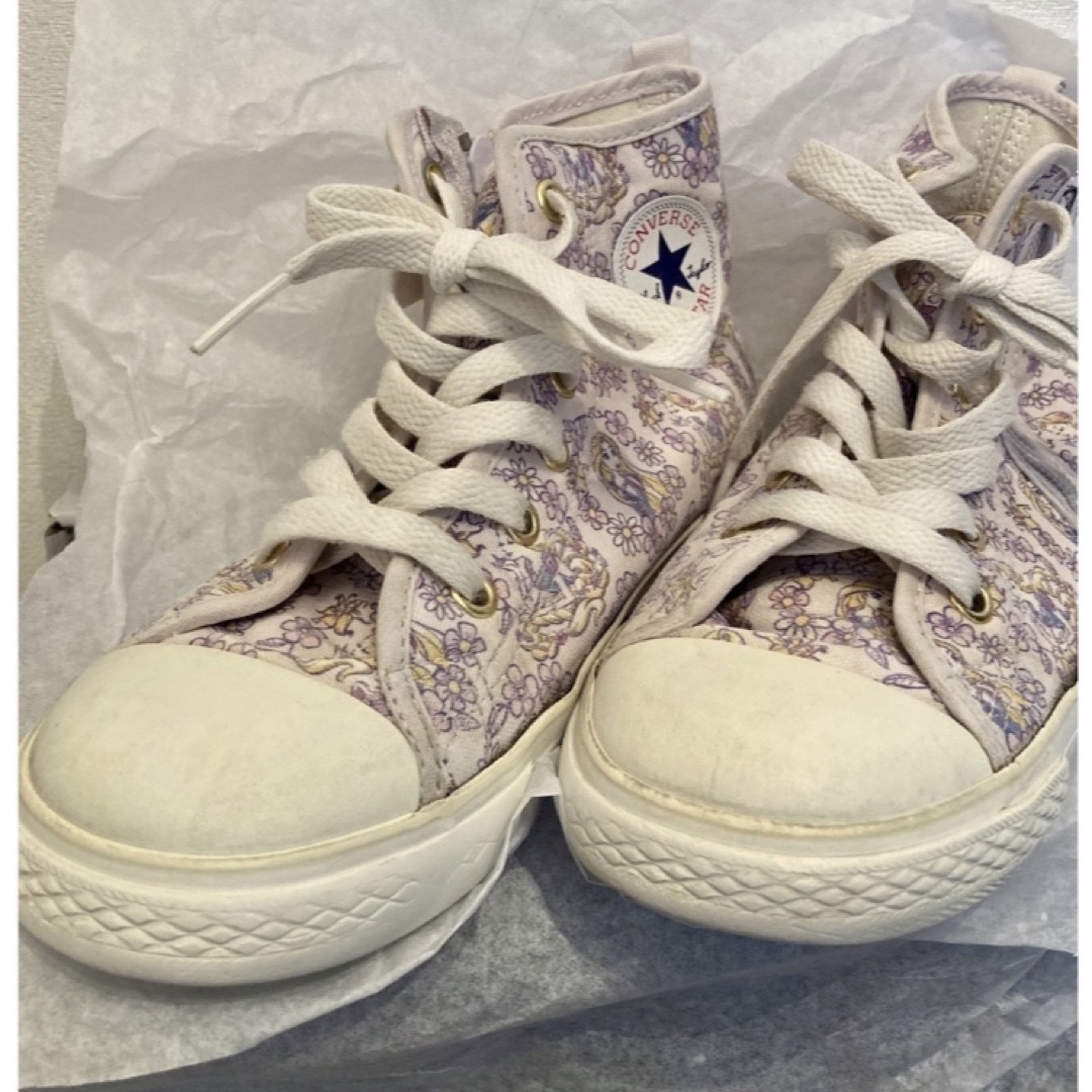 ALL STAR（CONVERSE）(オールスター)のコンバースCONVERSE ハイカットスニーカー　ラプンツェルデザイン　21㎝ キッズ/ベビー/マタニティのキッズ靴/シューズ(15cm~)(スニーカー)の商品写真