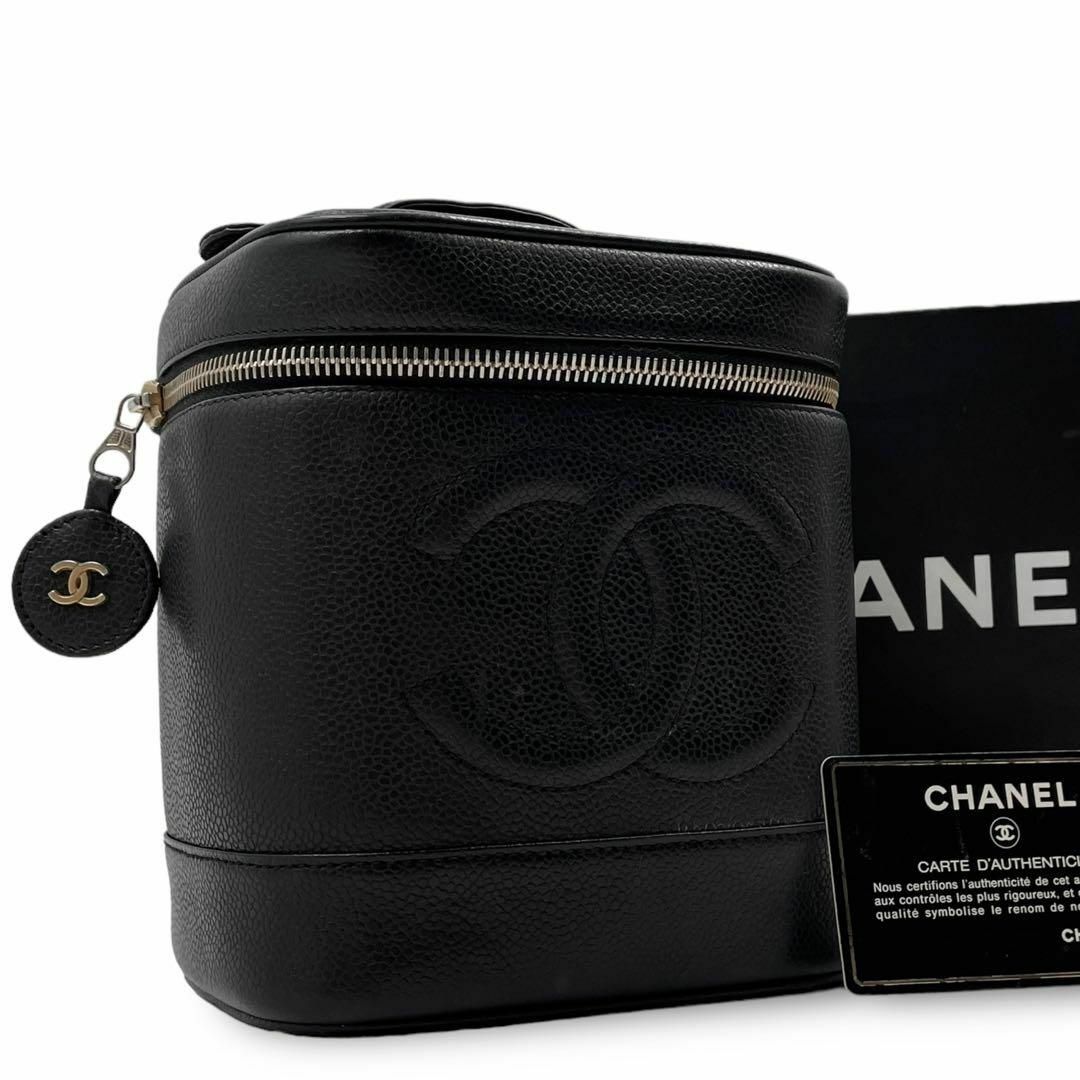 CHANEL(シャネル)の良品 CHANEL バニティバッグ ココマーク キャビアスキン ギャラ有 黒 レディースのバッグ(ボディバッグ/ウエストポーチ)の商品写真