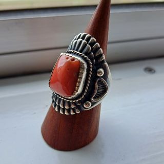 インディアンジュエリー(INDIAN JEWELRY)のハリービゲイ harry h begay インゴット シルバー リング ナバホ族(リング(指輪))