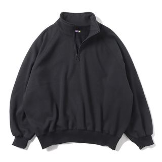 is-ness - RELAX PULLOVER HALF ZIP SWEAT SHIRTS