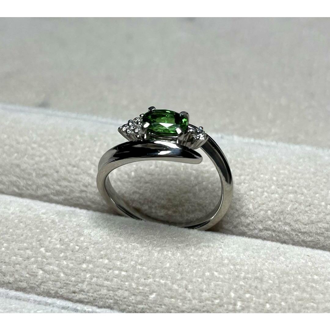 JB141★高級 GGガーネット0.58ct プラチナ リング ソ付 レディースのアクセサリー(リング(指輪))の商品写真