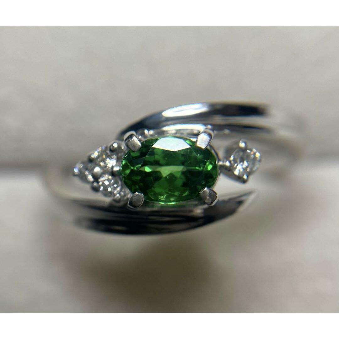 JB141★高級 GGガーネット0.58ct プラチナ リング ソ付 レディースのアクセサリー(リング(指輪))の商品写真