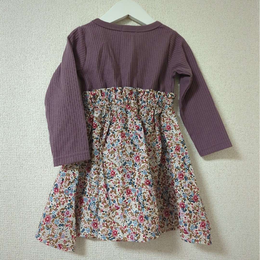 pairmanon(ペアマノン)のPAIR MANON ドッキング長袖 ワンピース 90cm キッズ/ベビー/マタニティのキッズ服女の子用(90cm~)(ワンピース)の商品写真