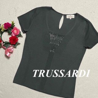 TRUSSARDI トラサルディ ♡【日本製】半袖トップス　グレー系　S 即発送(シャツ/ブラウス(半袖/袖なし))