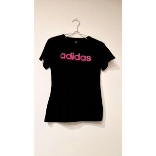 アディダス(adidas)のaddidas ロゴTシャツ　黒(Tシャツ(半袖/袖なし))