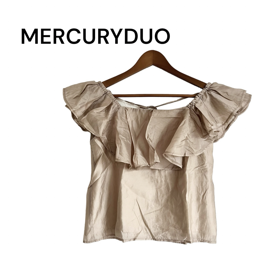 MERCURYDUO - MERCURYDUO 2WAY シアーラッフルコンパクトブラウスの