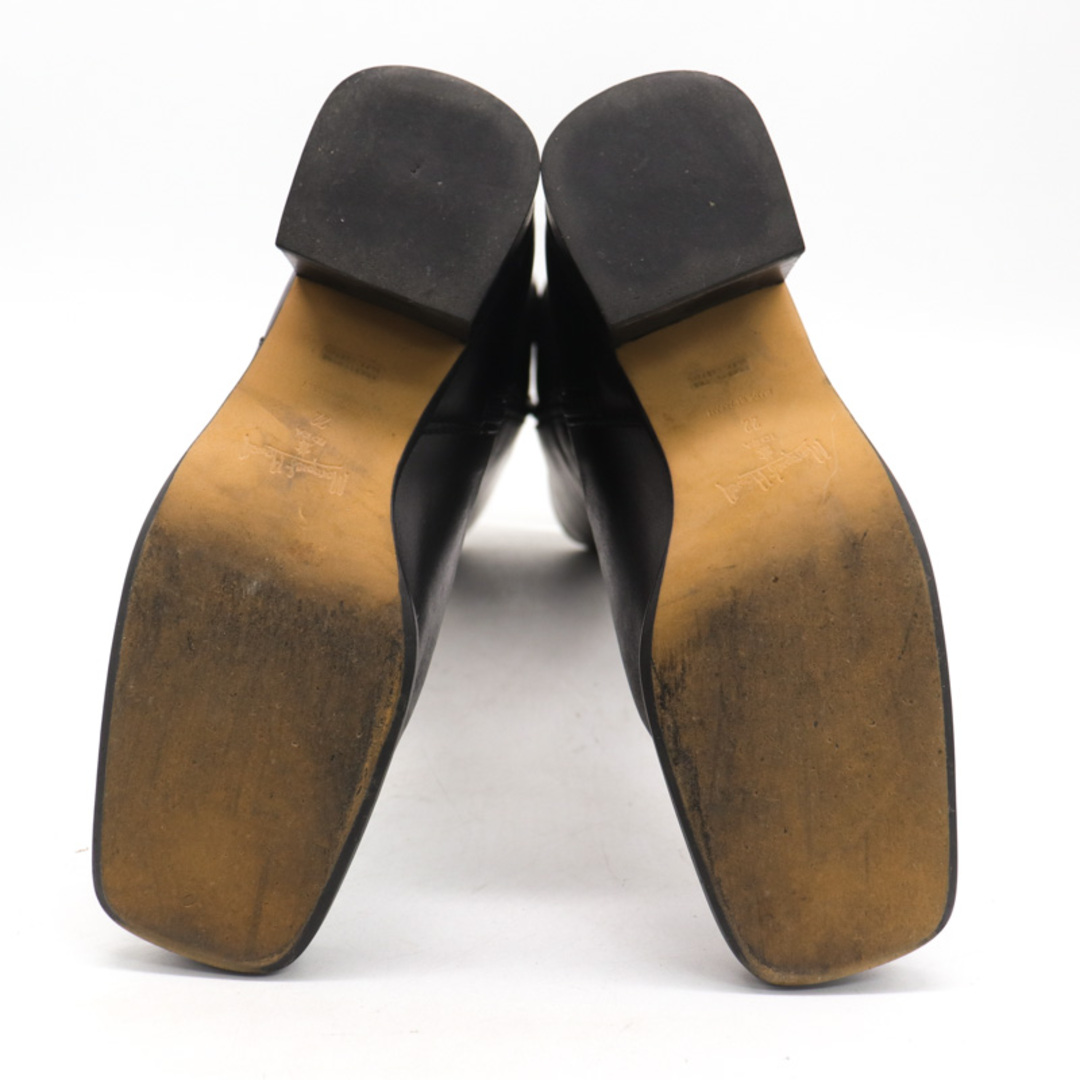 MARGARET HOWELL(マーガレットハウエル)のマーガレットハウエル IDEA ロングブーツ レザー スクエアトゥ シューズ 靴 レディース 22cmサイズ ブラック MARGARET HOWELL レディースの靴/シューズ(ブーツ)の商品写真